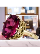 14 Karat Gelbgold Rubinrot Ring Vintage Stil vrc130y